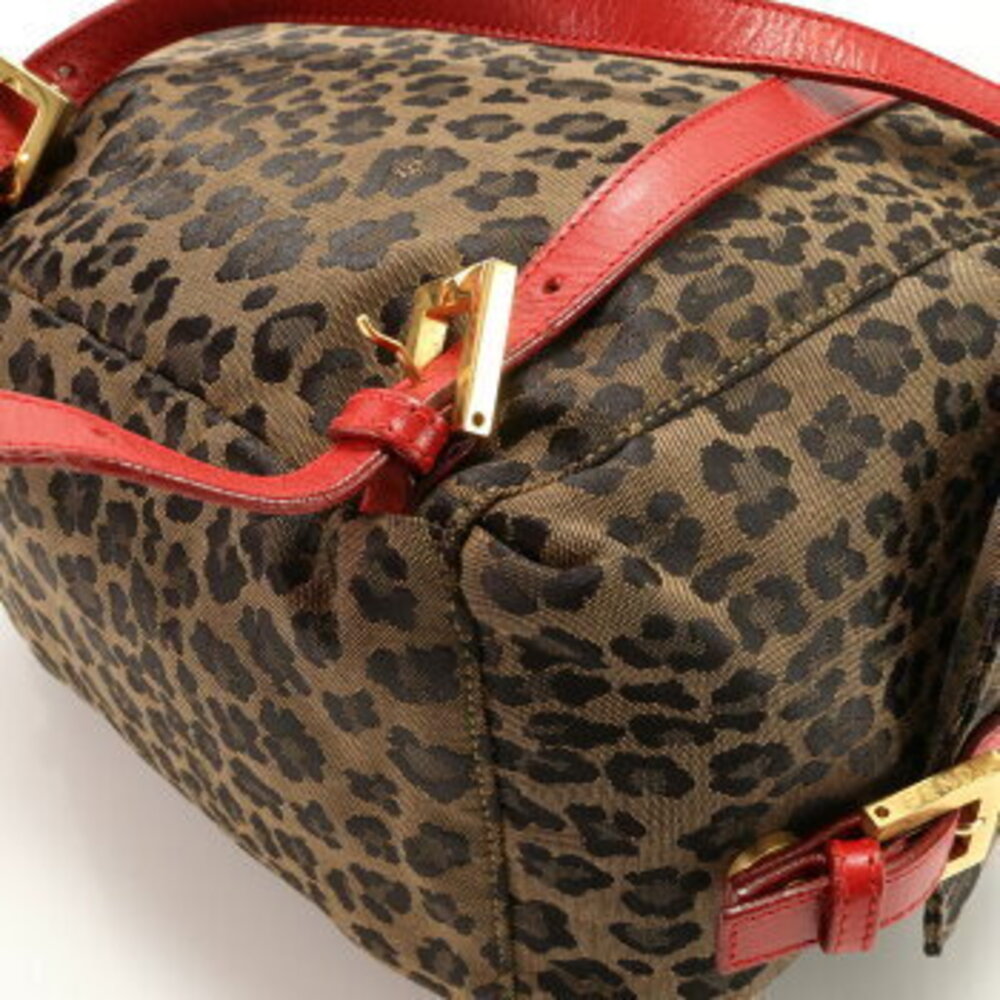 Fendi leopard leather canvas backpack - image 10